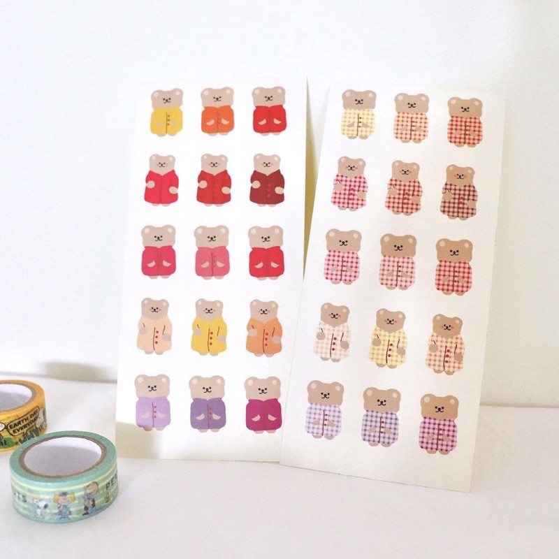 

Special Edition Pjamas Bear Sticker ( Sticker korea Sticker journal Sticker bujo Sticker aesthetic )