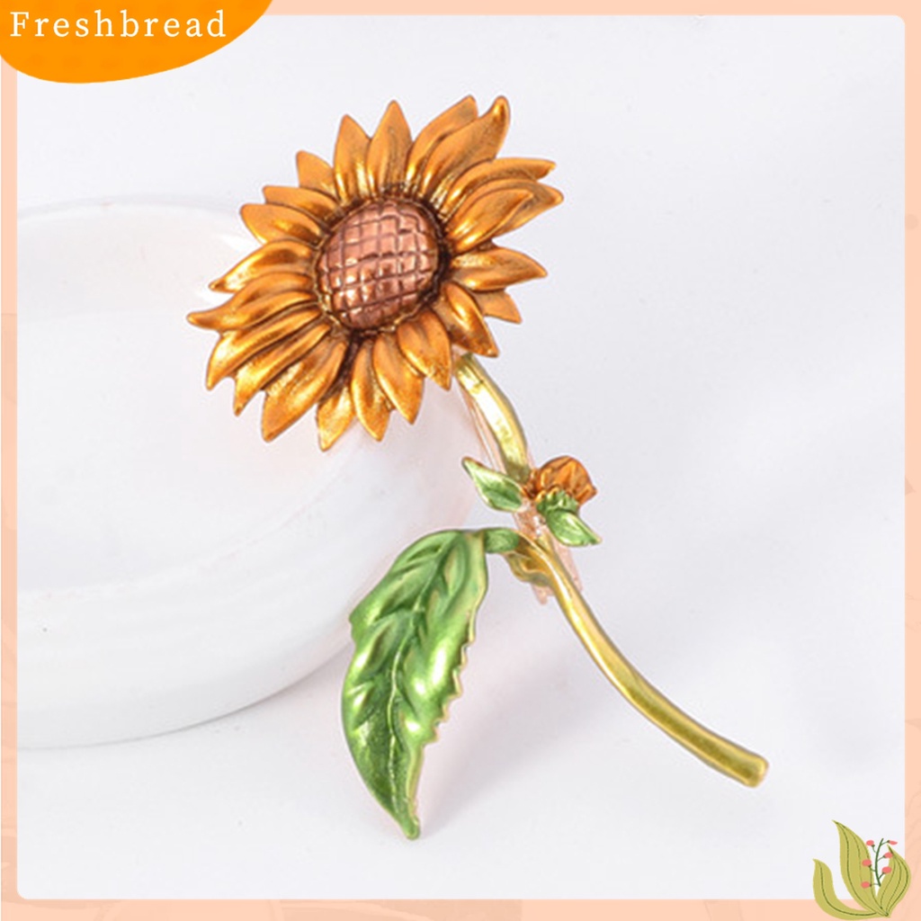 Terlaris Summer Style Sunflower Shape Jewelry Gift Creative Brooch Pin for Party