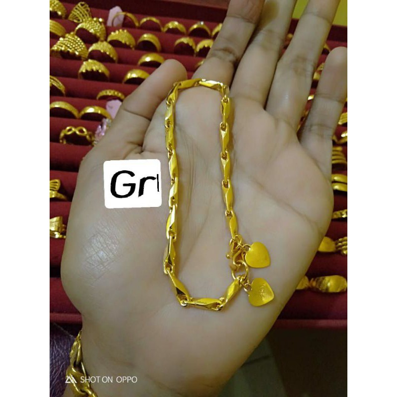 GELANg padi set pesanan Lapis emas24k murni