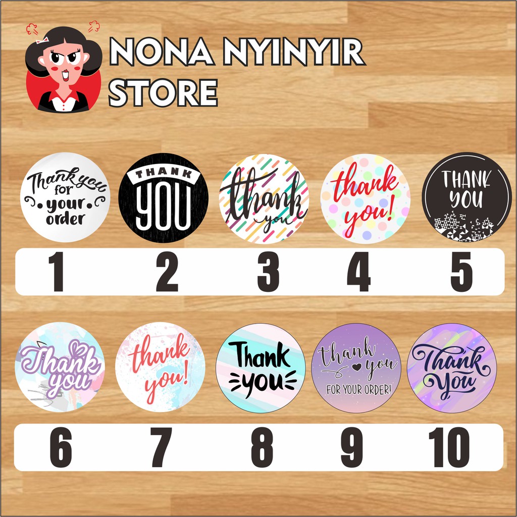 

STIKER THANKYOU / CROMO KROMO (PRINT+CUTTING) / CETAK LABEL 5 CM