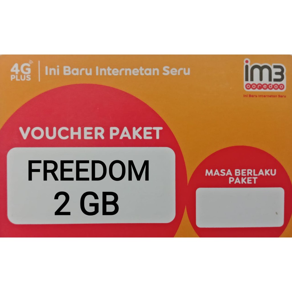 VOUCHER INDOSAT FREEDOM INTERNET 2 GB 15 HARI
