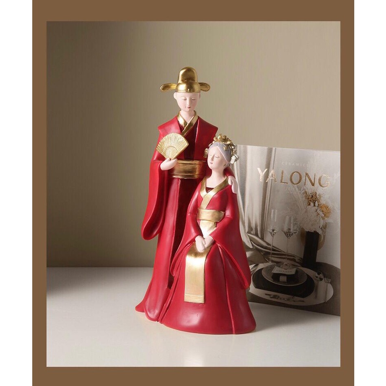 PC CHW Pajangan Patung Pengantin / Chinese Wedding Decoration / Pajangan Couple Wedding / Pajangan K