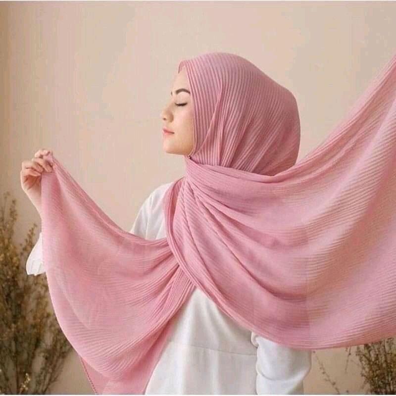 Pashmina plisket lidi pleated murahh /pashmina full plisket