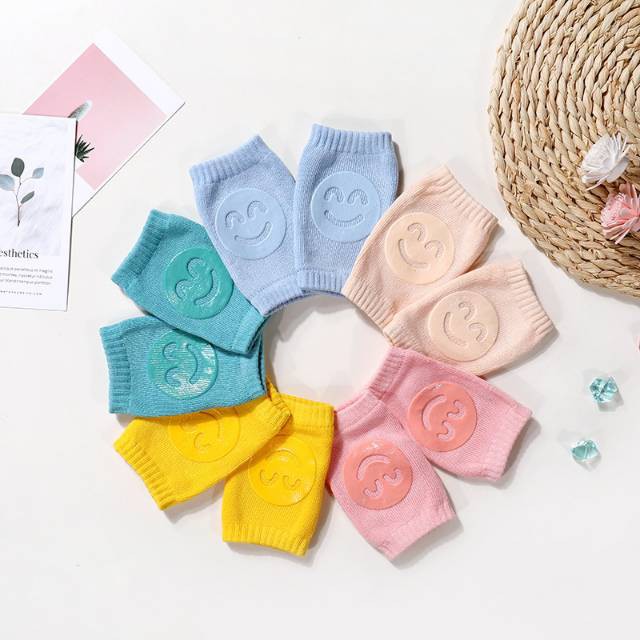 MJS 582 - Smiley Knee Pads Untuk Pelindung Lutut Bayi Belajar Merangkak Jalan