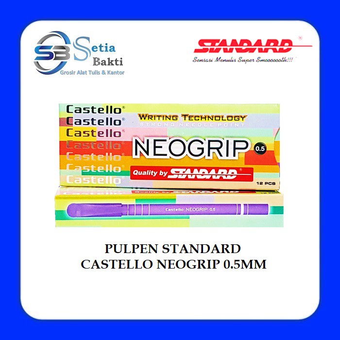 

STANDARD Pulpen Castello Neogrip 0.5 mm - 12 Pcs