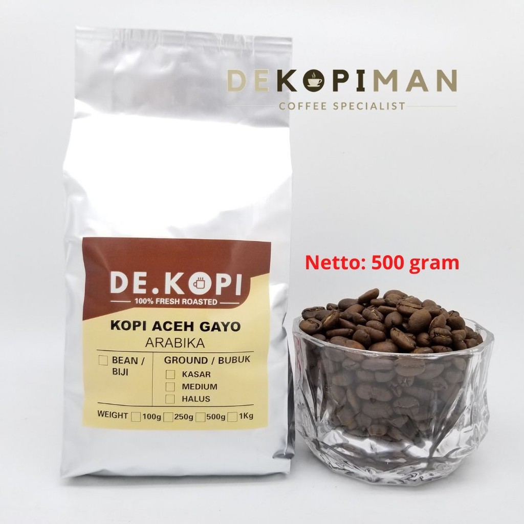 

KOPI ARABIKA ACEH GAYO NATURAL 500gr ORIGINAL SANGRAI FRESH ROAST JAMIN WANGI AROMA KOPI