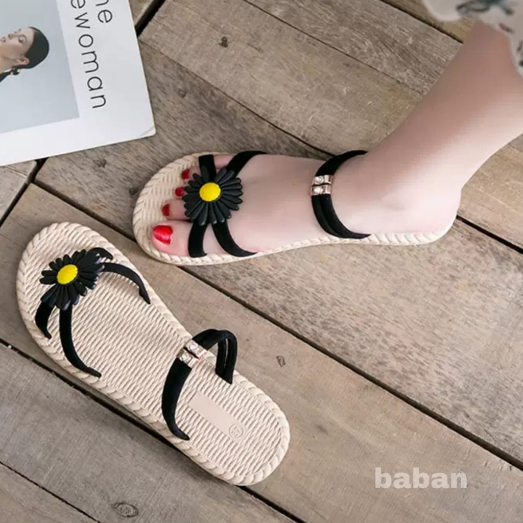 [LOKAL] DOMMO - D5103 SANDAL WANITA RING BUNGA RM 69