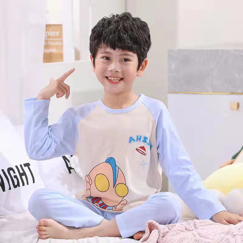 BAJU TIDUR ANAK KAOS KATUN SETELAN PIYAMA BAYI SET LENGAN PANJANG C11-C