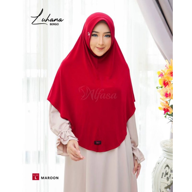 Alfasa Hijab Bergo Luhana Jilbab Instan Jersey Serena