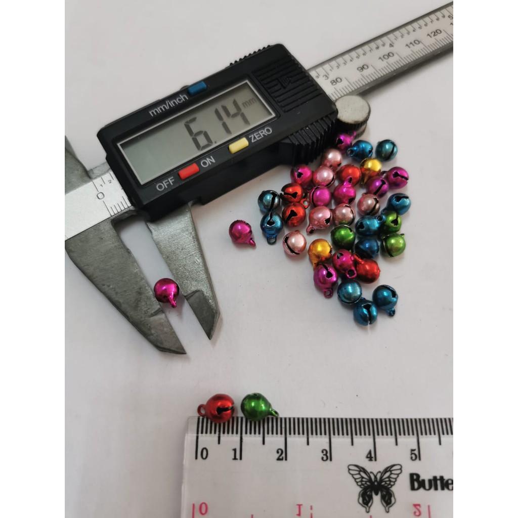 [144 pcs] Bell kerincingan 6mm / Bell 6mm bulat / Bell 6mm bulat warna warni