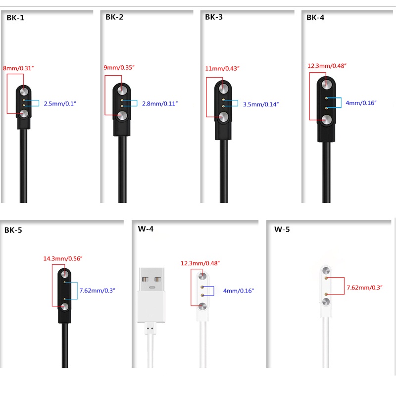 Gro USB Fast Charging Adaptor Kabel Power Pengaman Charge Base Charger Untuk Jam Tangan 2pin