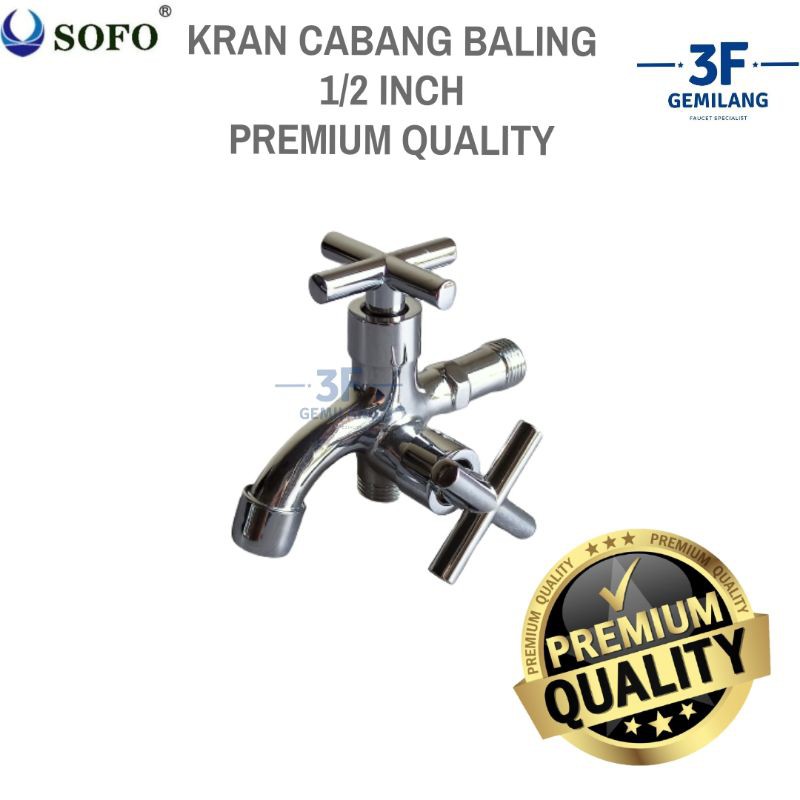 Sofo - Kran Shower CABANG CHROME ELEGAN 1/2 INCH PREMIUM QUALITY