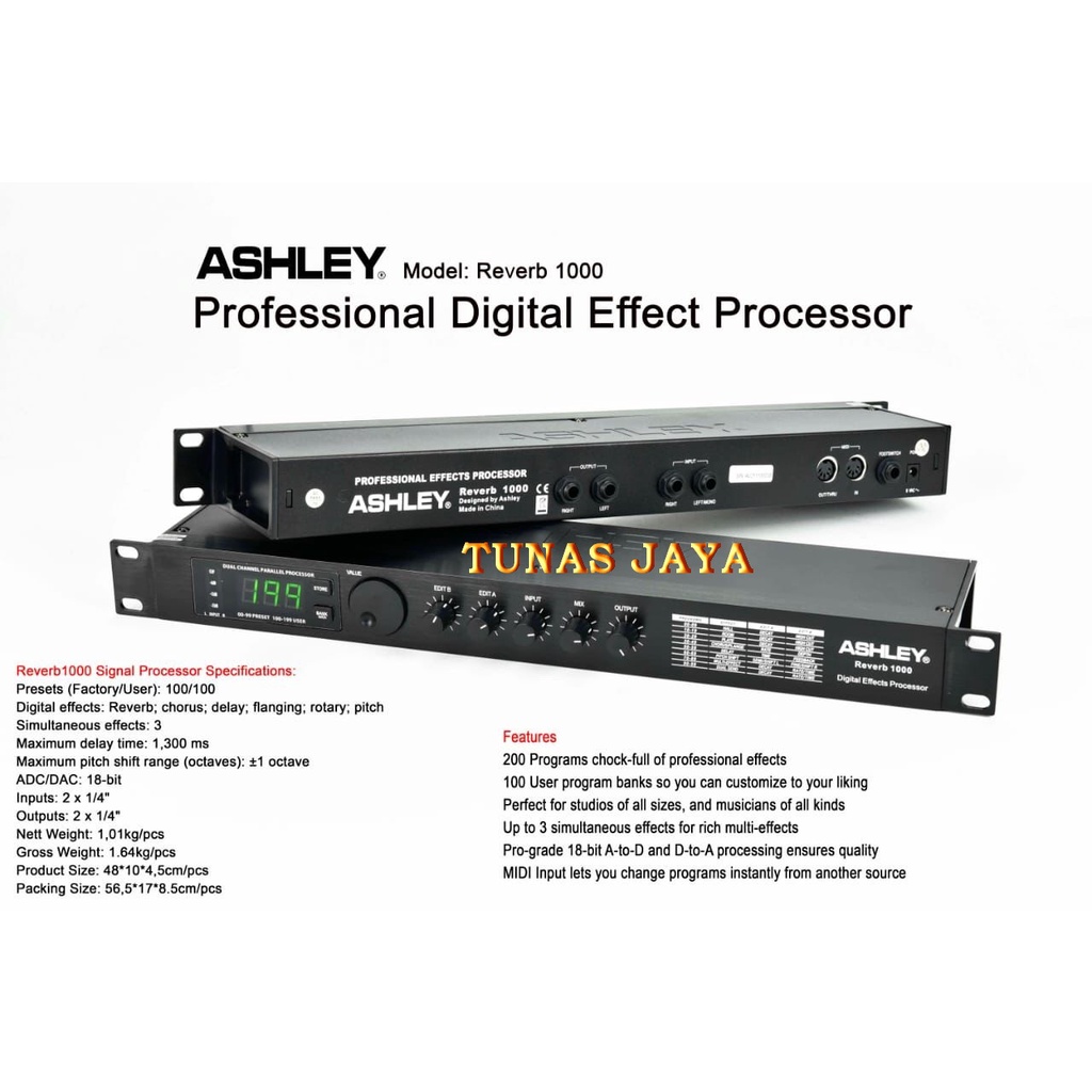 EFFECT VOCAL ASHLEY REVERB1000 EFFECT VOCAL ASHLEY REVERB 1000 ORIGINAL