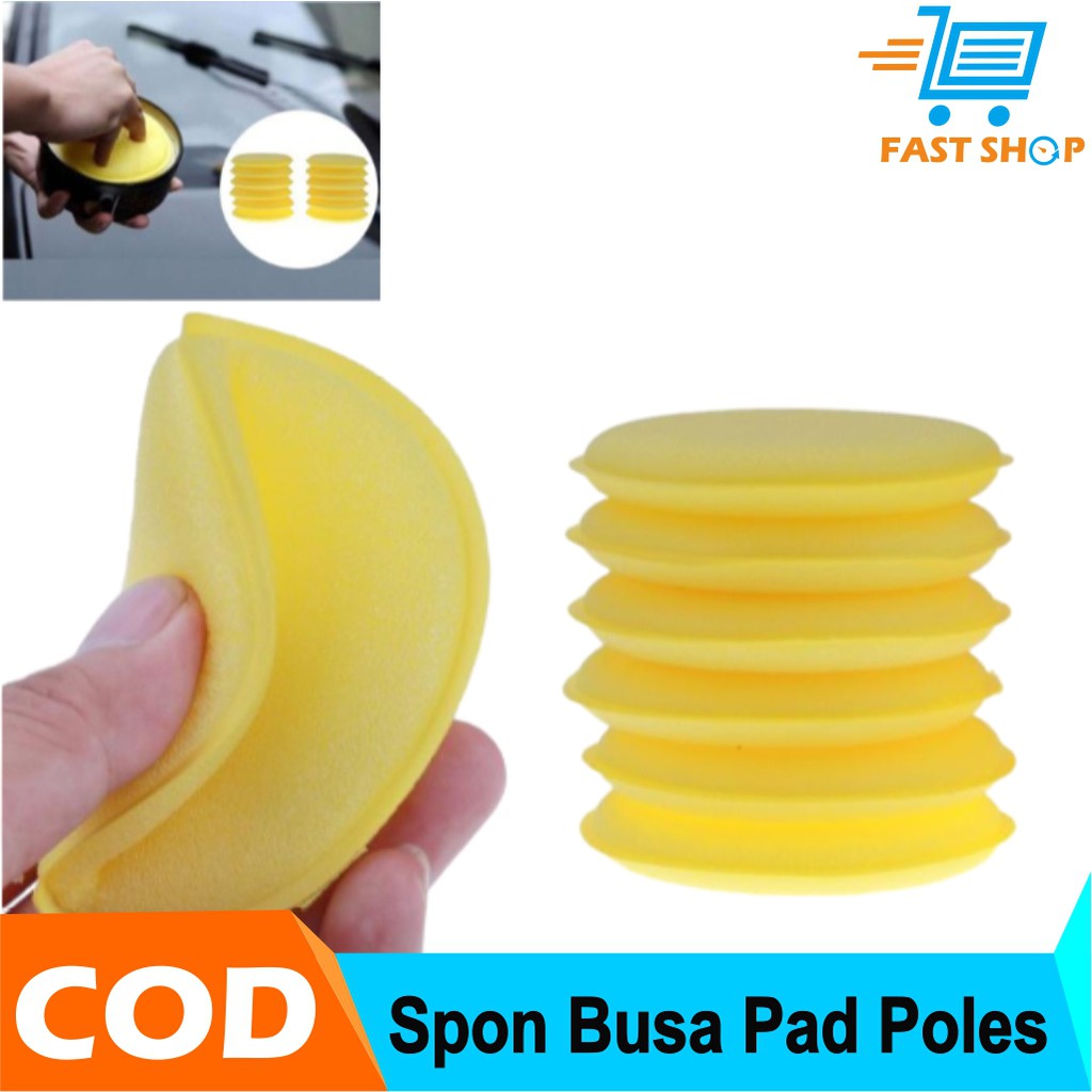 Spon Busa Pad Poles Wax Untuk Cat Mobil - Motor 1 Buah Spon