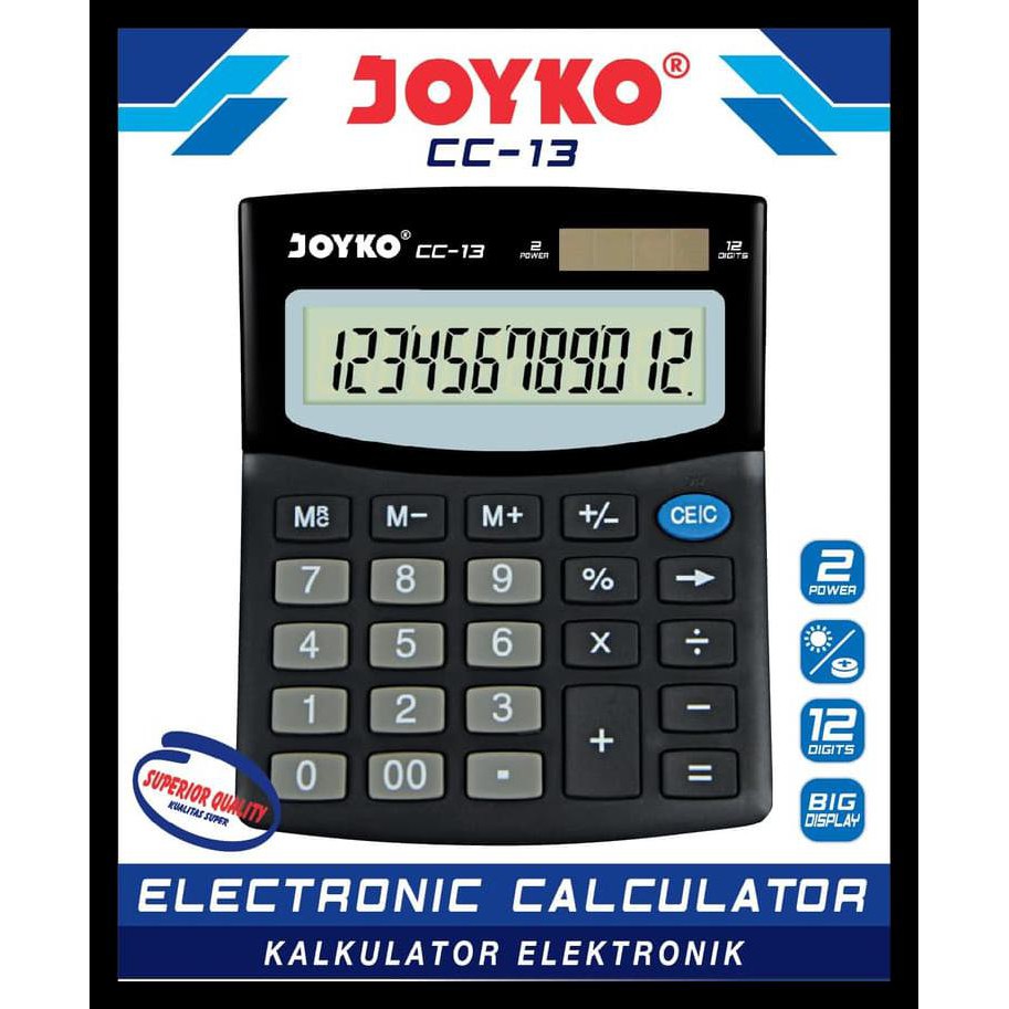 

Terlaris Calculator / Kalkulator Joyko Cc-13 / 12 Digits Promo