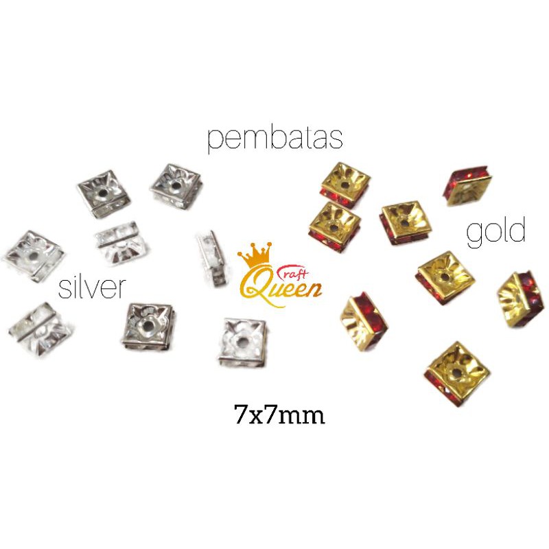 

(12pcs) spacer / pembatas aksesoris GOLD&SILVER