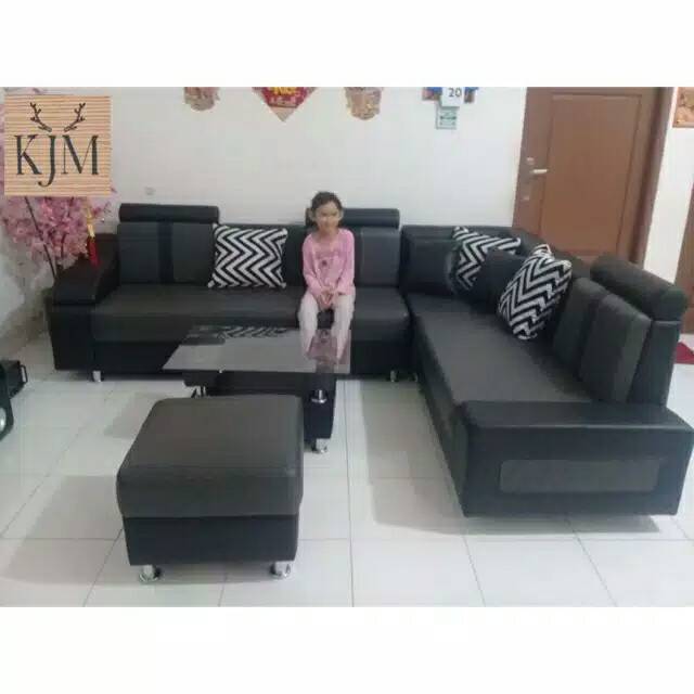 Sofa KJMT 32 sudut bahan oscar sofa sudut minimalis murah