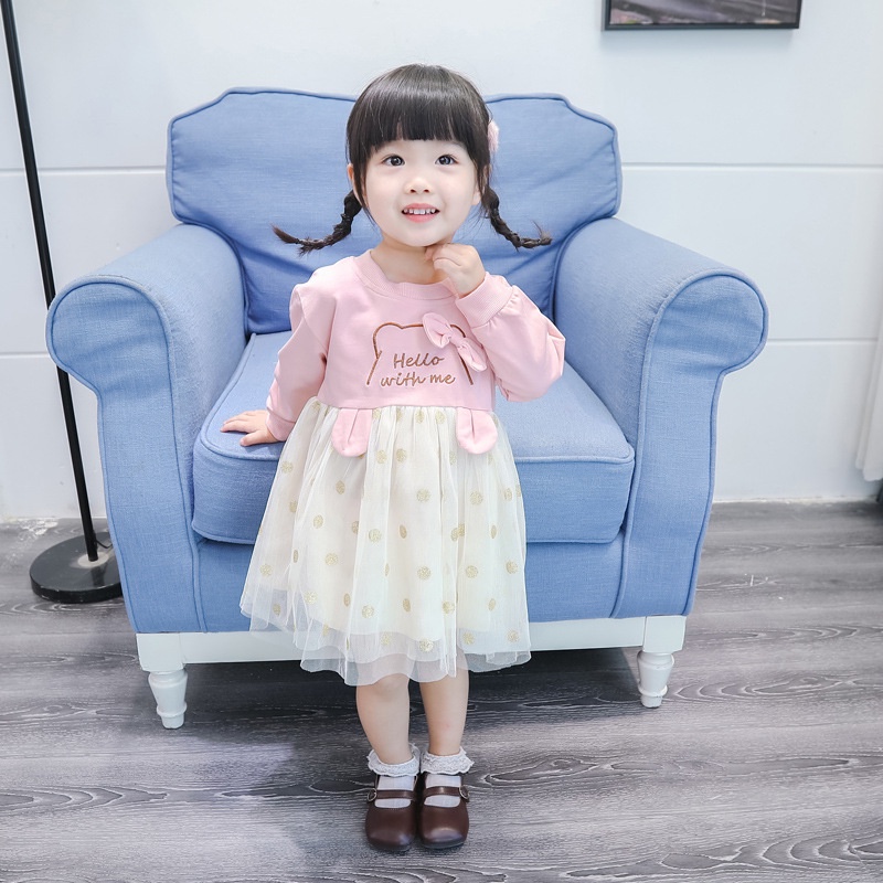 Dress Anak Perempuan Princess Hello With Me  Kualitas premium K59