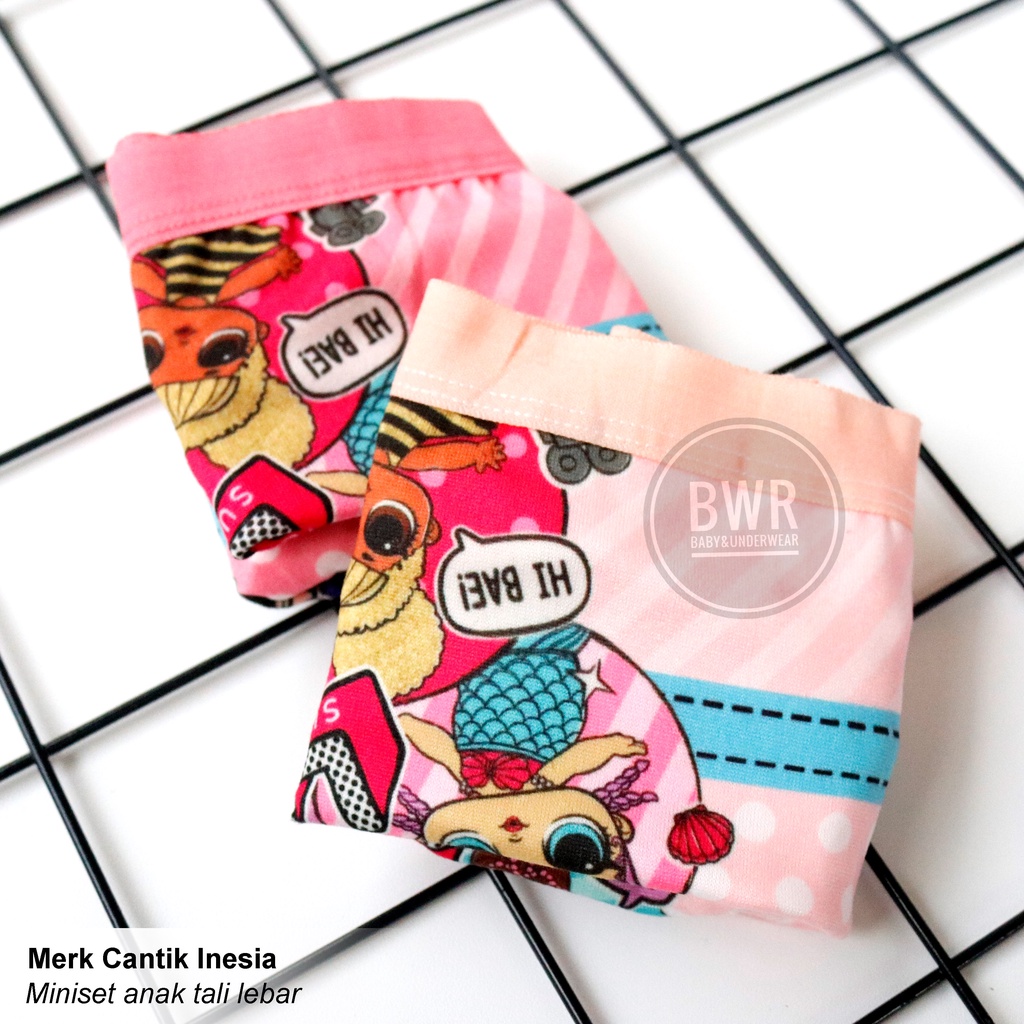 [ 6pc ] Miniset CANTIK Inesia Tali Lebar / Miniset Anak Remaja Motif Warna | Bwr
