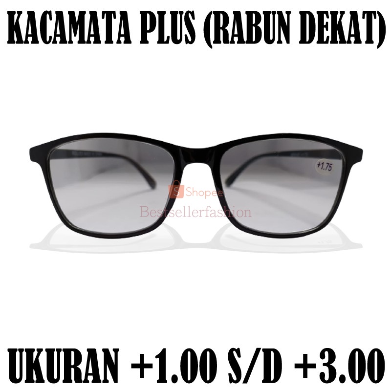 Kacamata Baca Plus (+) Pria Wanita +1.00s/d +3.00 Kacamata Plus Kacamata Rabun Dekat Reading Glasses