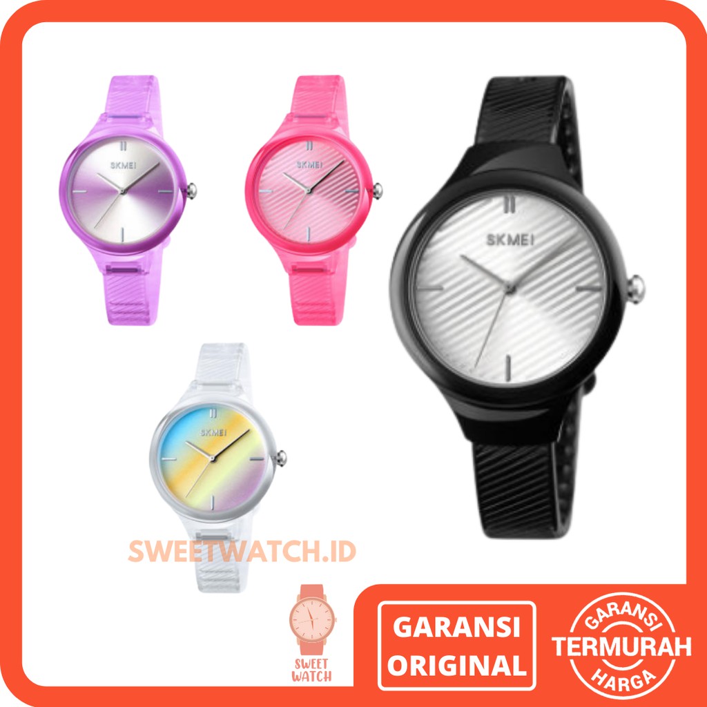 Jam Tangan SKMEI 1714 Jam Skmei Jam Tangan Cewek Jam Tangan Wanita Jam Tangan Rubber Jam Cewek