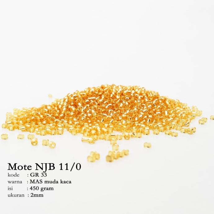 Kualitas terbaik] Beads Manik Mote Pasiran 2mm Jepang NJB Gold muda kaca 11/0 GR33