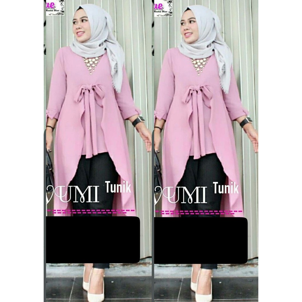 B0101 M3463, Tunik Dera Dusty matt wolf baju tunik atasan murah wanita muslim kekinian eceran