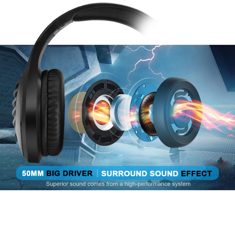 Gaming Headphone Headset Super Bass LED with Microphone