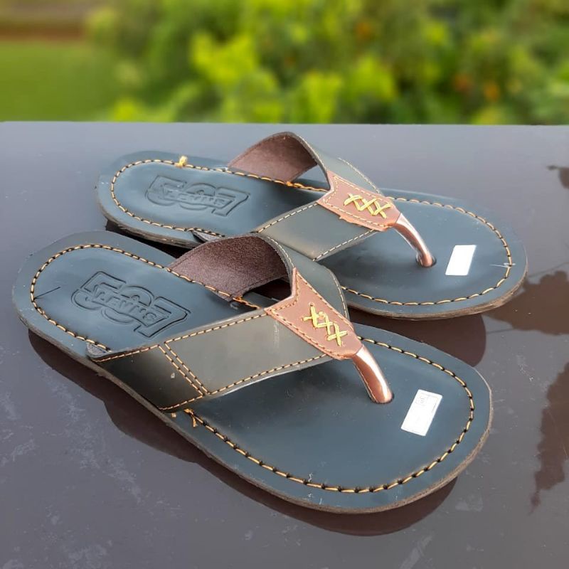 Sandal Kulit Anak Jahit Tembus 26-35