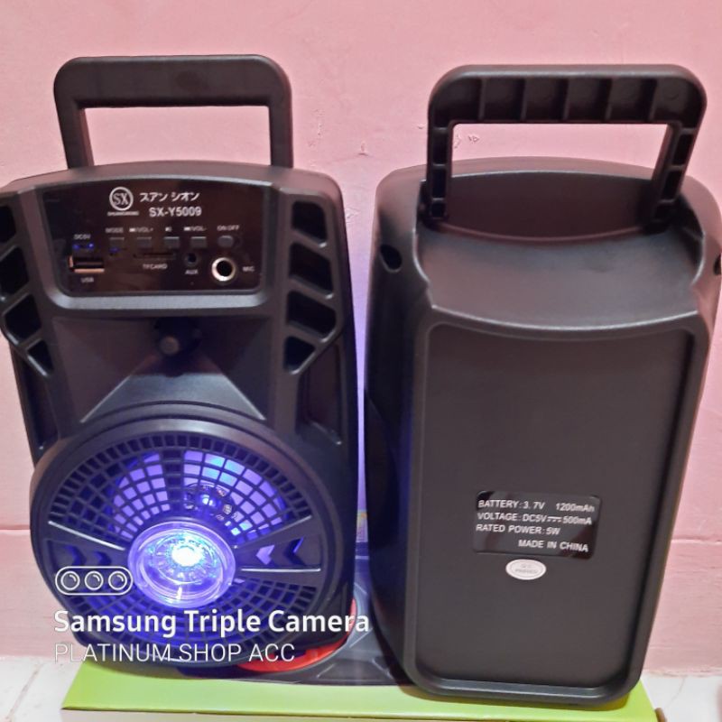 SPEAKER BLUETOOTH Y5009/F410 GRATIS MIC KARAOKE/SALON AKTIF SUPER BASS  WIRELESS RADIO PORTABLE