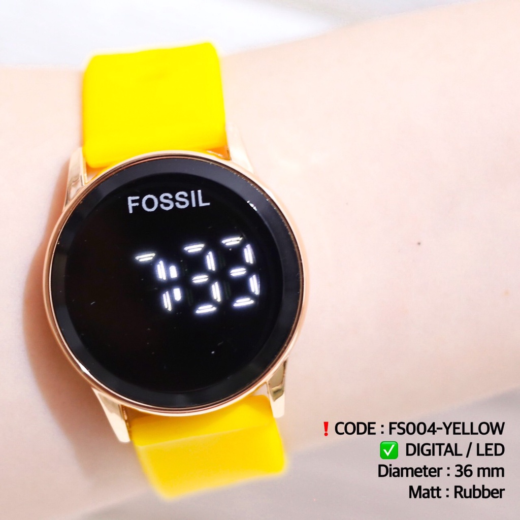 Jam tangan LED touch screen wanita pria rubber karet sporty layar sentuh termurah FSLED