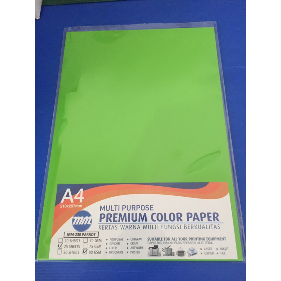 

HVS Warna 80gr MM-230 Parrot (50 lembar)