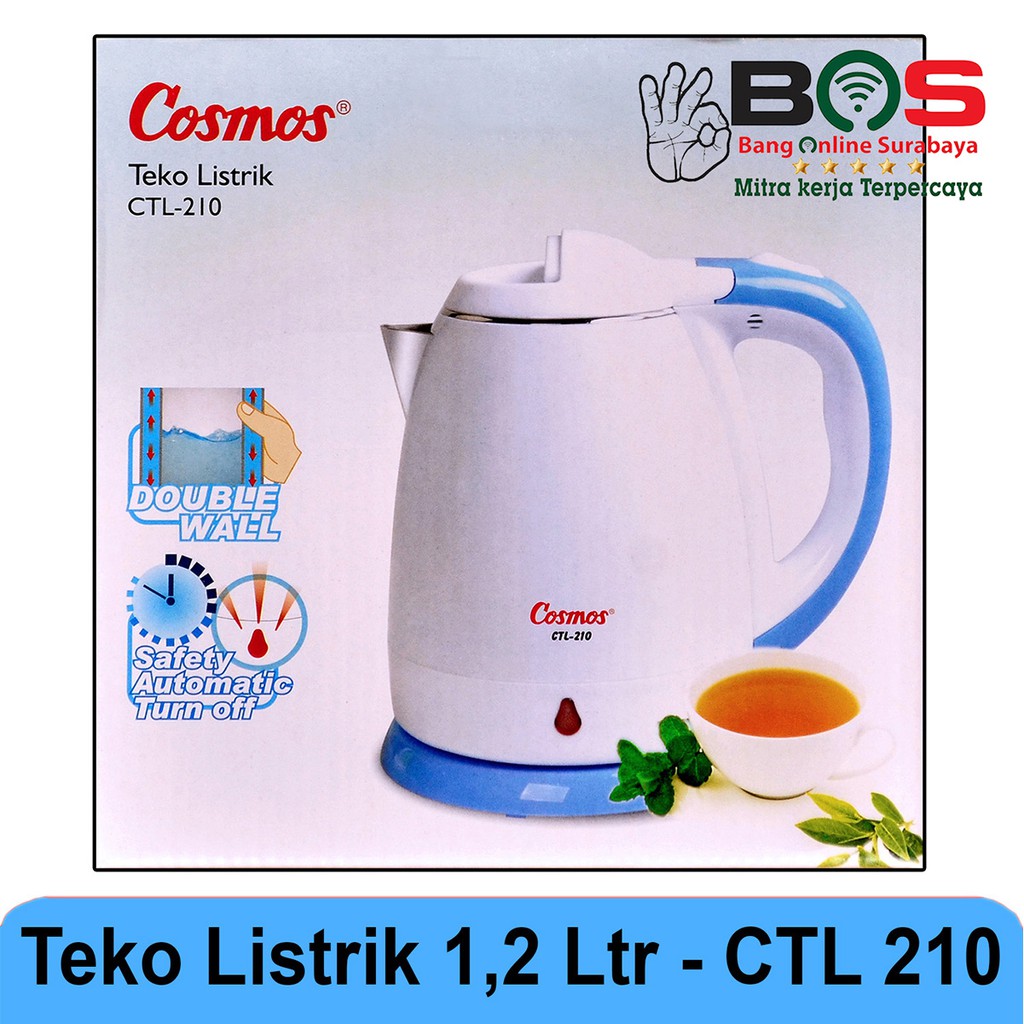 Teko Elektrik Pemanas Air Ketel Cosmos 1,2L CTL210 CTL 210 CTL-210