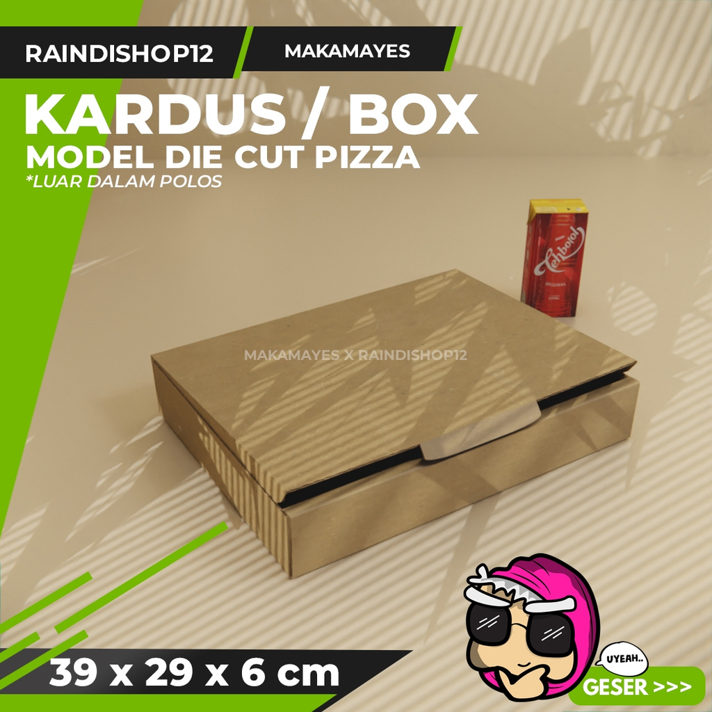 

BOX 39 X 29 X 6 CM KARDUS DIE CUT PIZZA KEMASAN PACKAGING KADO