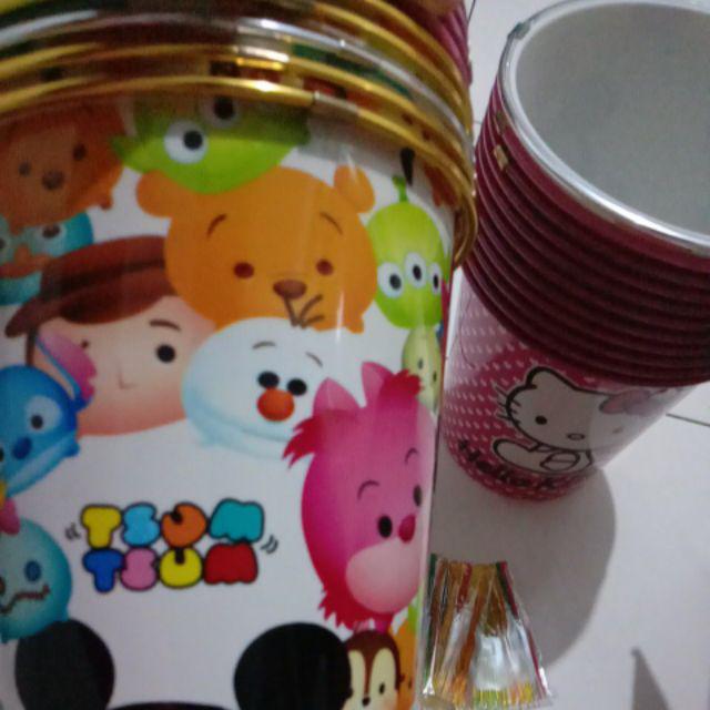 Tong Sampah Karakter Kartu  / Souvenir Ulang Tahun /  Frozen / Tsumtsum / Pony /mickey / Hello Kitty