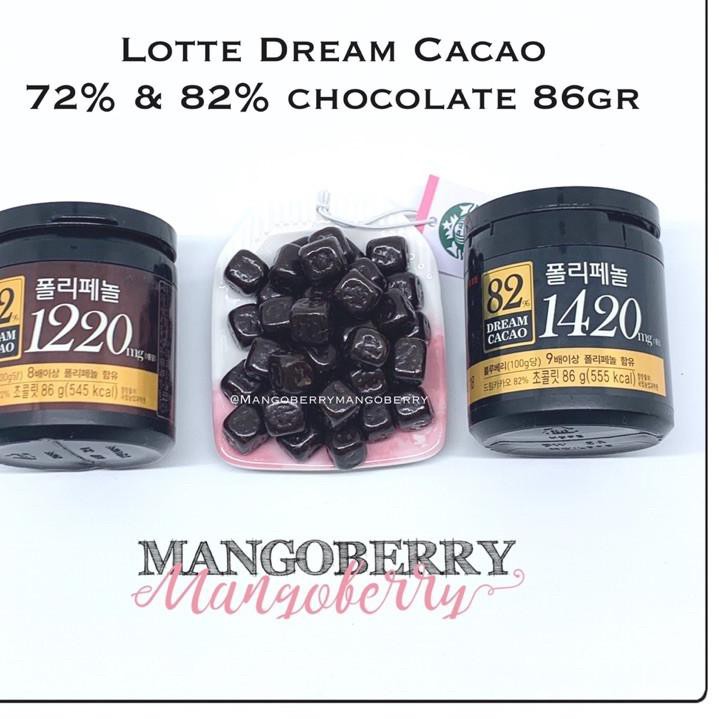 

P00 LOTTE DREAM CACAO chocolate (56%, 72%, 82% cacao, crunky chocolate) ✵ ★★