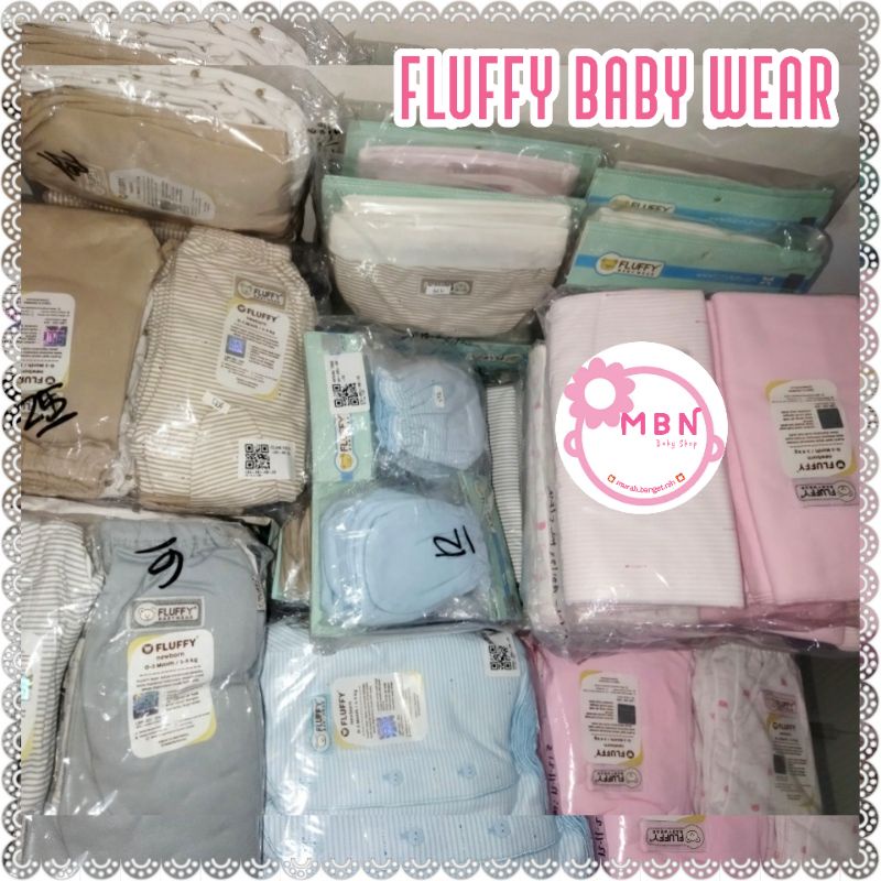 FLUFFY Bedongan Fluffy Abu Grey Khaki Biru Blue Pink Series