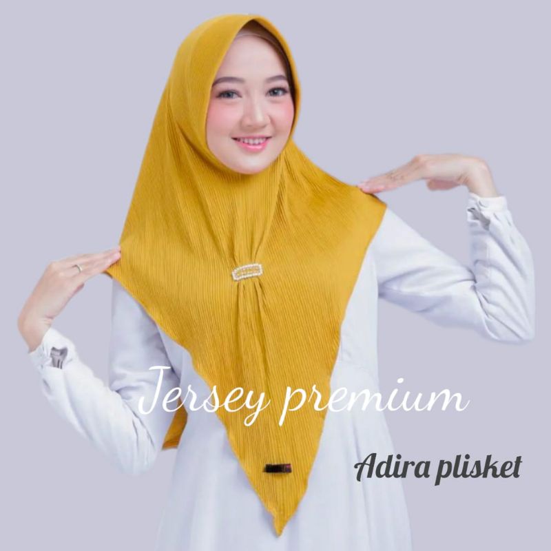 [ Assyfa Hijab ] ADIRA PLISKET ••hijab instan payet depan••hijab plisket jersey