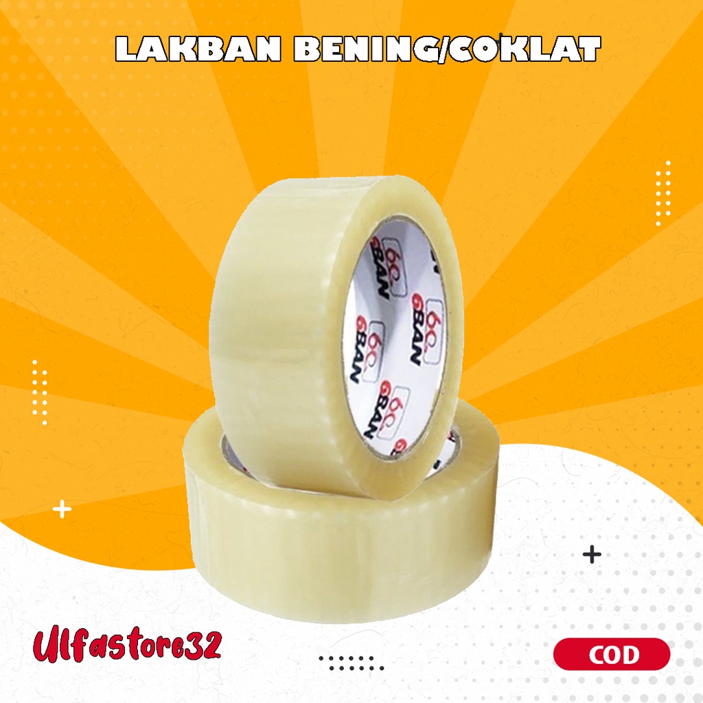 

Lakban bening/coklat NAIMA 70 yard KUALITAS SUPER (1 pcs) / atk grosir murah sekolah