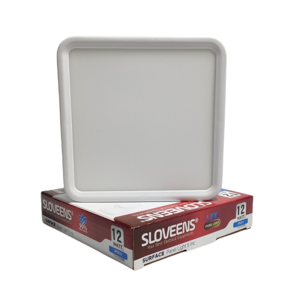 Sloveens Surface LED Panel Light Segi / LED Downlight OB Segi 12 Watt - Cahaya Putih &amp; Warm White