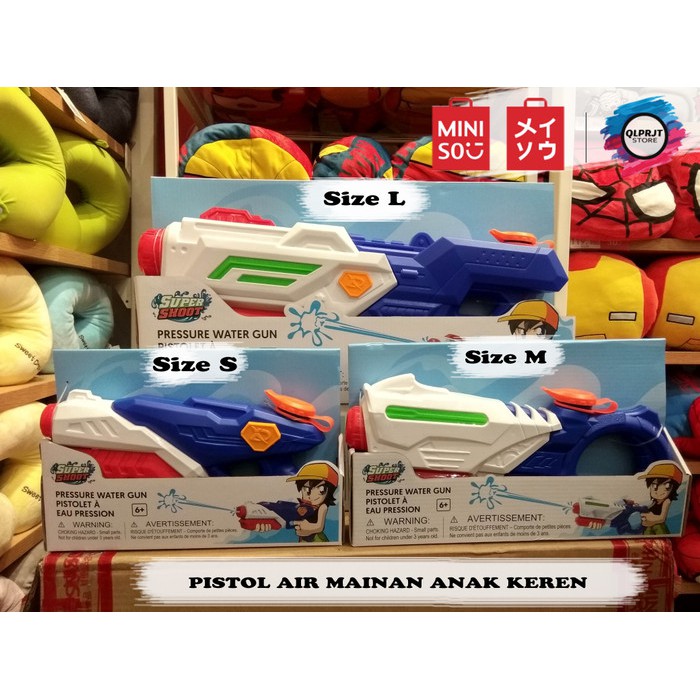 Pistol Air Keren Water Gun Mainan Anak By MINISO JAPAN
