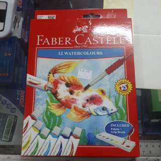  Cat  air  faber  castell  12 warna free kuas dan palet 