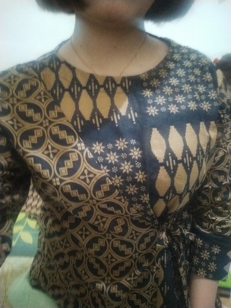 Tey-17 Batik Wanita Asj Sa Hrb026 Kenongo Kemeja Tosca Pendek