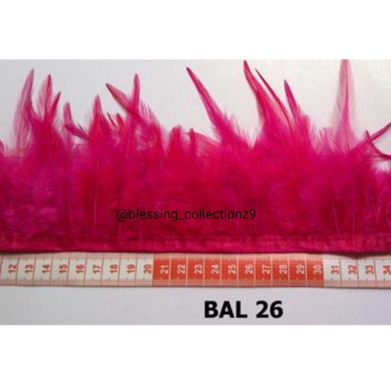 Bulu Ayam Pink / Meteran