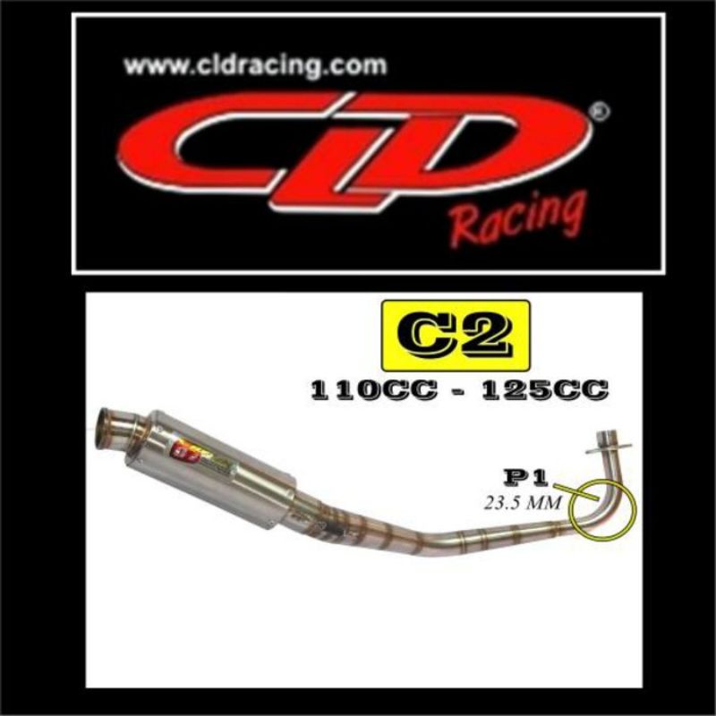 knalpot racing cld c2 bulat  honda blade 110/125