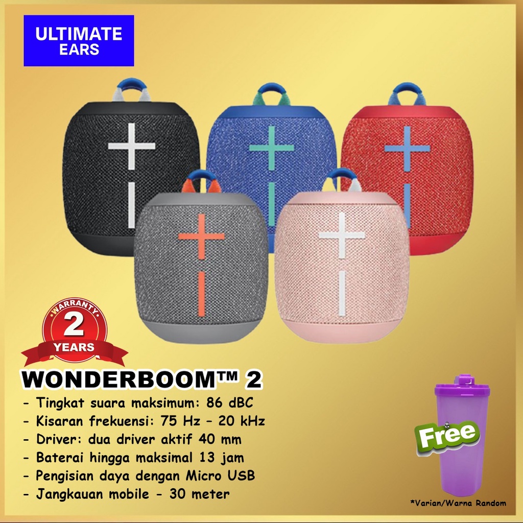 Ultimate Ears Wonderboom 2 Wireless Speaker Bluetooth Wonder Boom Wonderboom2