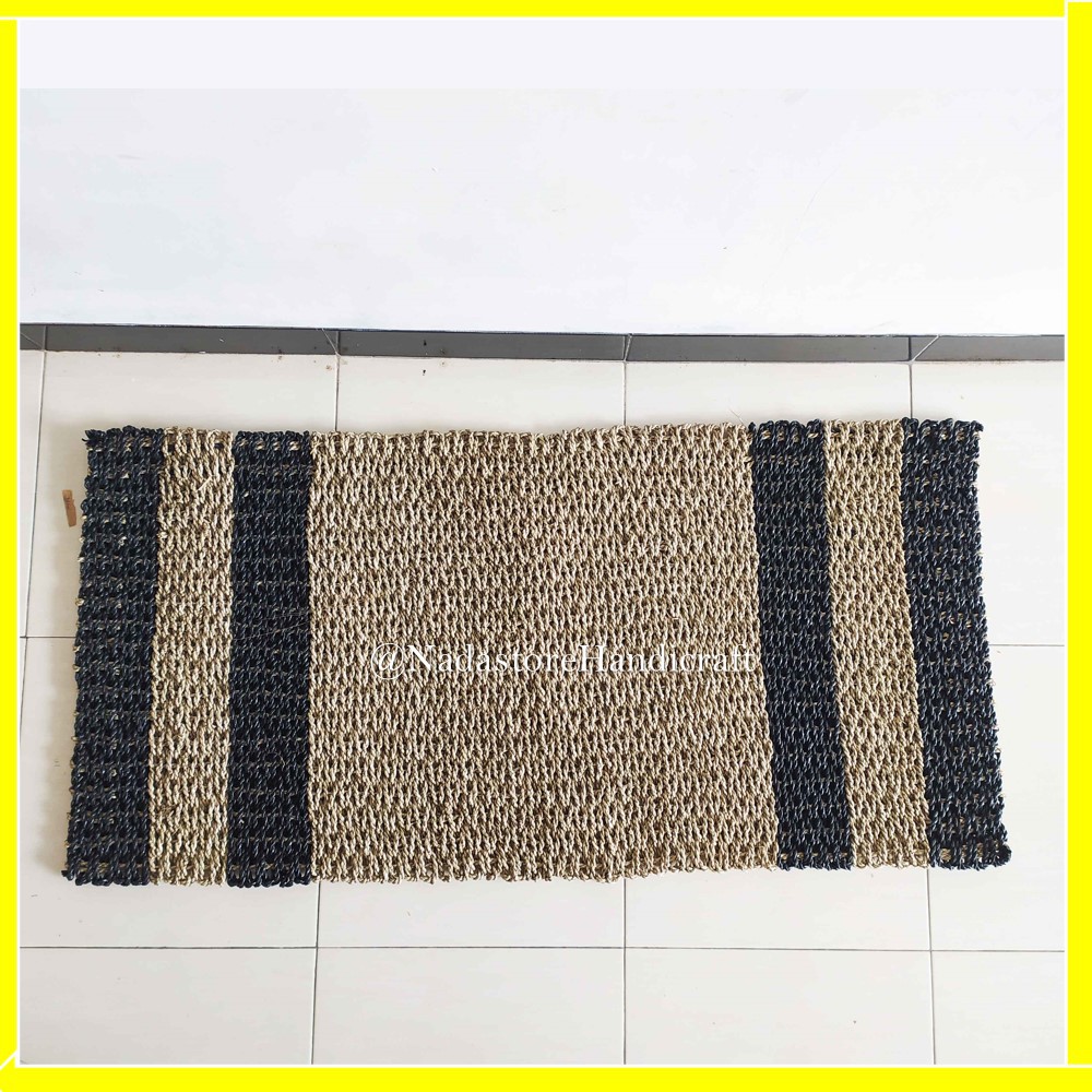 FLOOR MAT KARPET ANYAMAN SEAGRASS / TIKAR ALAS LANTAI / FLOORMATE 120 X 60 CM