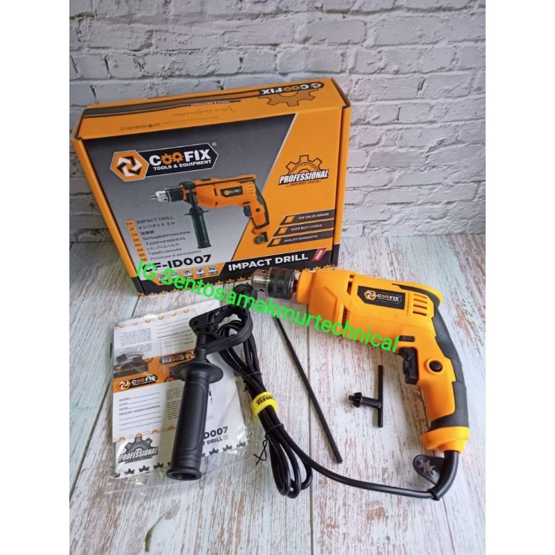 COOFIX CF ID007 Mesin Bor Tangan Tembok Beton Impact Drill 13 mm 13mm