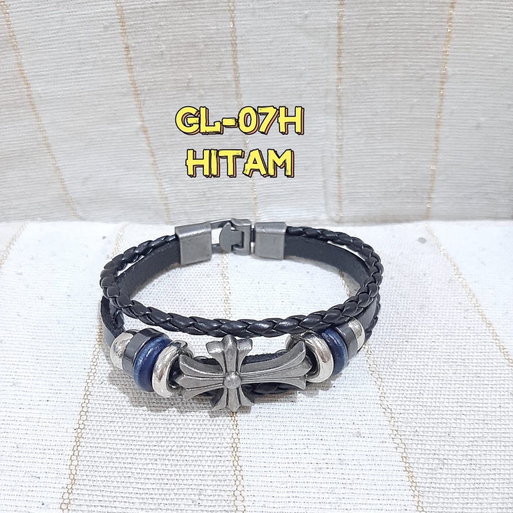 [TERMURAH] Gelang GL-07 SALIB Gelang Kulit Hias Jangkar Gaya Vintage