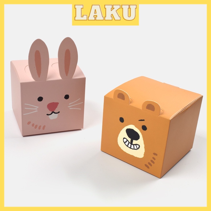 

LAKU Kotak Kado Mini Lucu Unik Karakter Beruang Kelinci / Mini Gift Box Hampers Box Packaging Hadiah